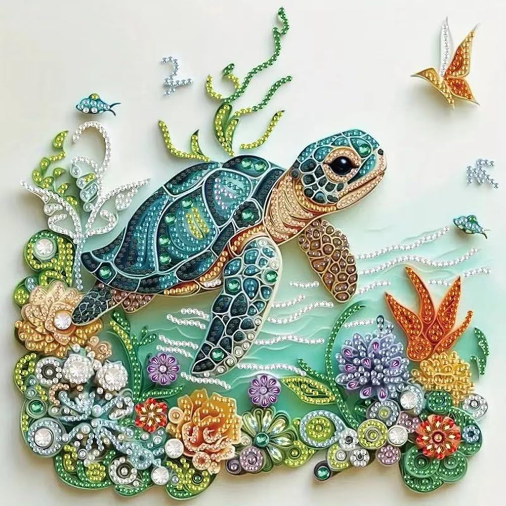 Resin Art Flowers - Sea Turtle Animal Diamond Painting Kits