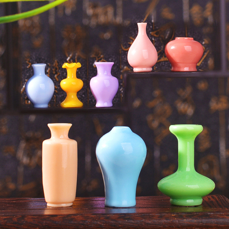 Resin Art Bottle - 8pcs Mini Colorful Vase Bottles/pots Handmade