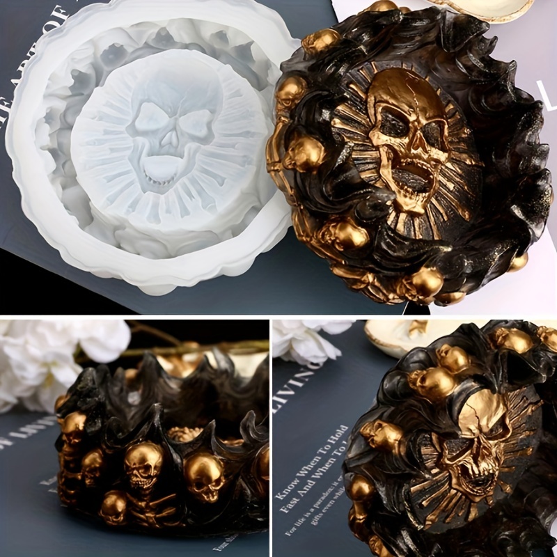 Resin Art Mould - Ashtray mold, skull DIY craft gift