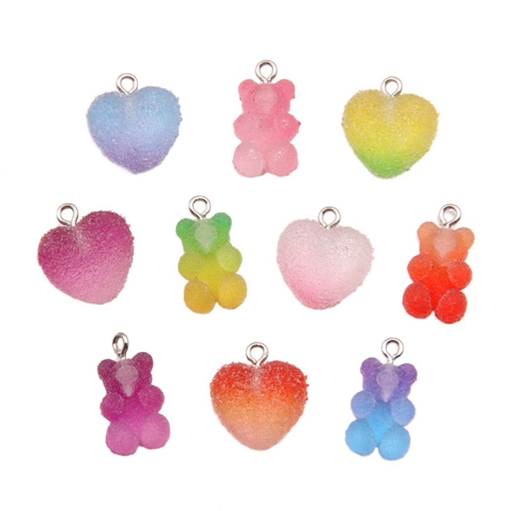 Resin Art Box - 20Pcs Gradient Color Candy Resin Bear