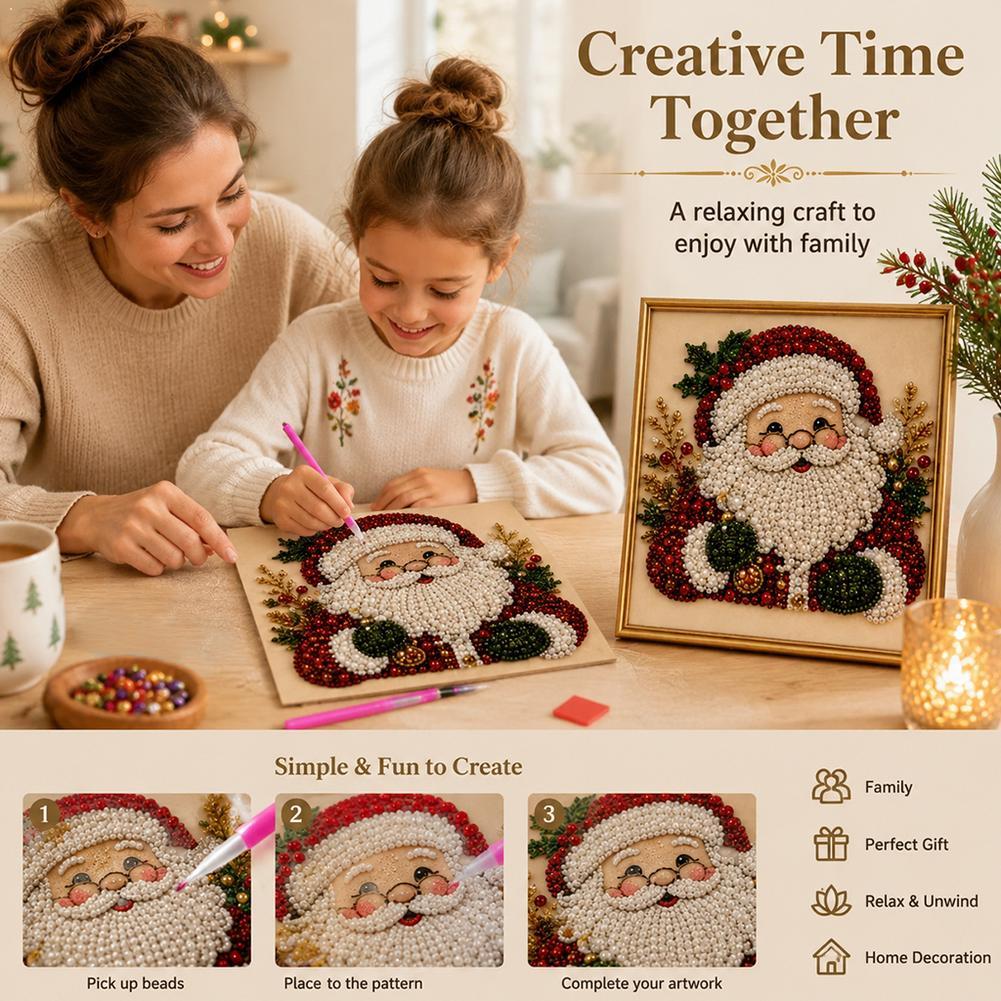 Christmas Santa Claus Pearl Ar - огляд і ціна Resin Art Craft