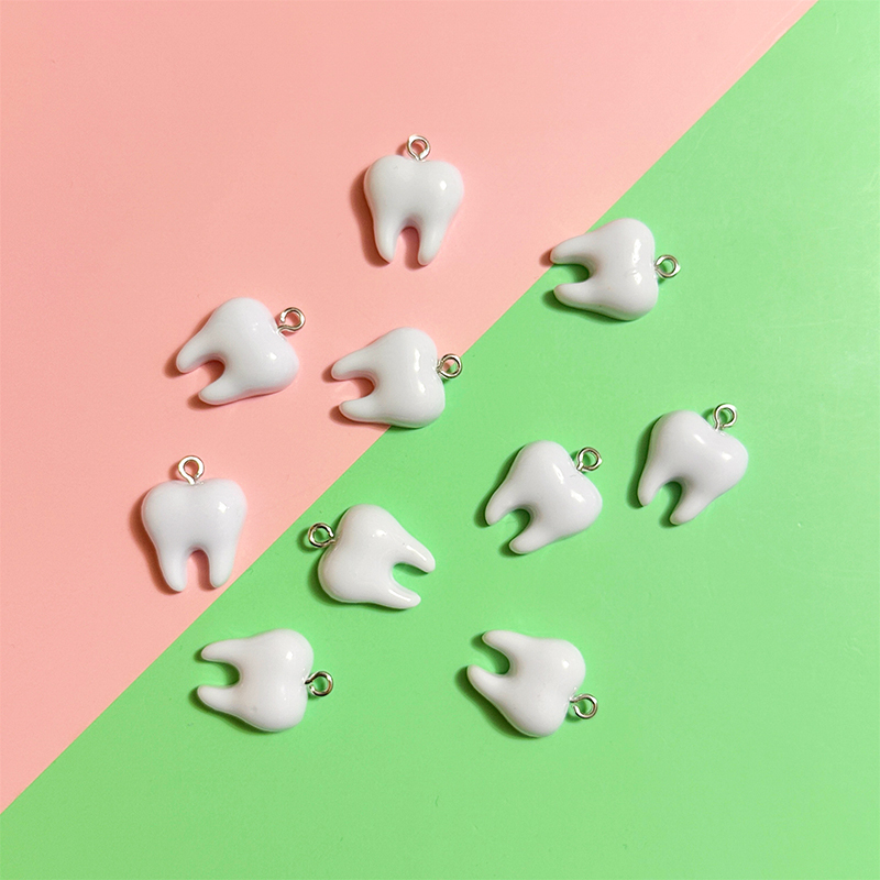 10pcs Cute White Teeth Resin P - огляд і ціна Resin Art Box