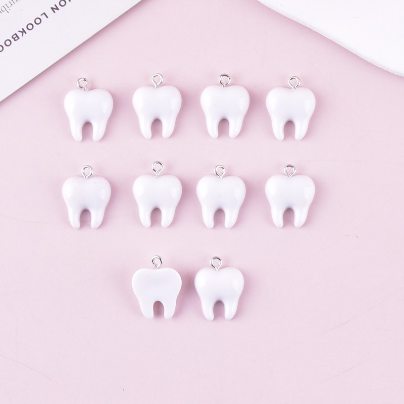 10pcs Cute White Teeth Resin P - огляд і ціна Resin Art Box