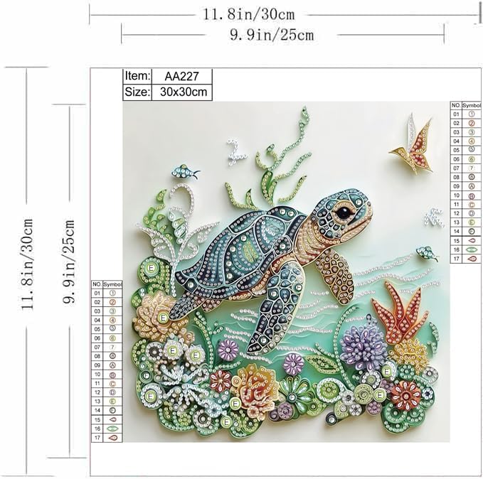 Sea Turtle Animal Diamond Pain - огляд і ціна Resin Art Flowers