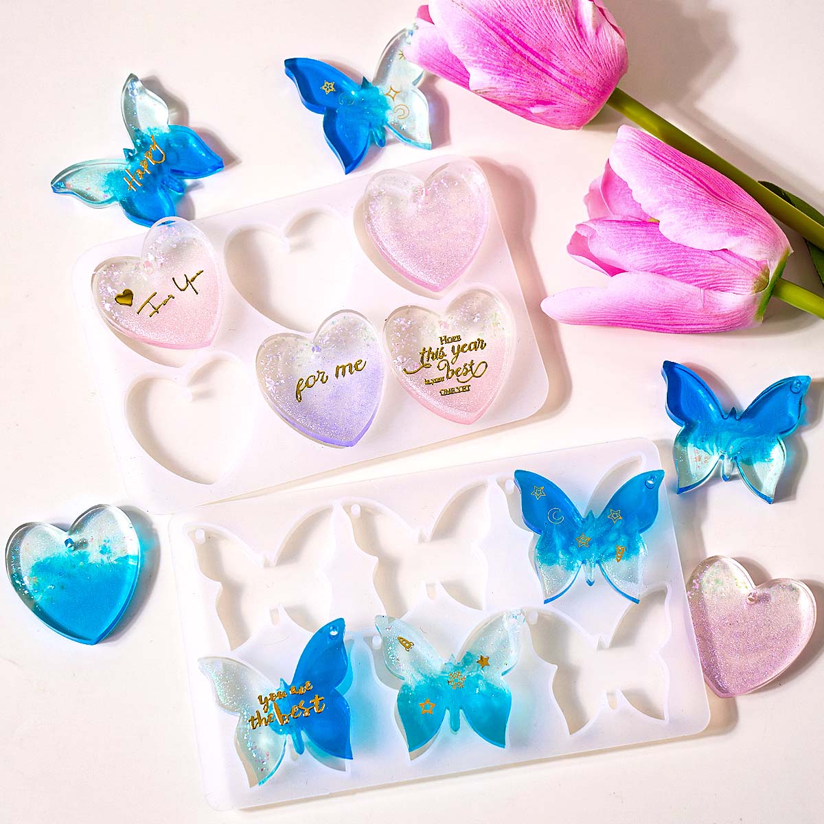 Six-hole with Holes Earring Si - огляд і ціна Resin Art Acrylic