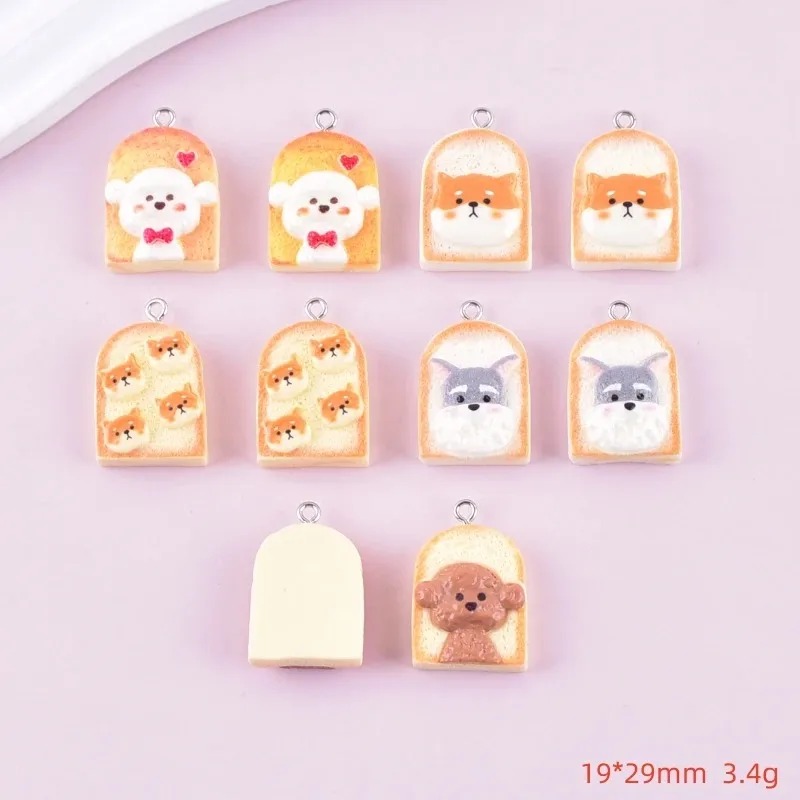 10Pcs Cute Toast Dog Resin Pen - огляд і ціна Resin Art Craft