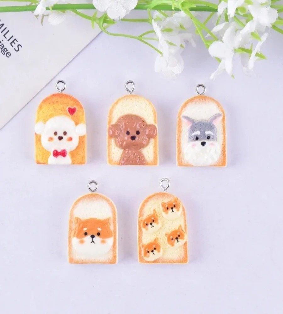 10Pcs Cute Toast Dog Resin Pen - огляд і ціна Resin Art Craft