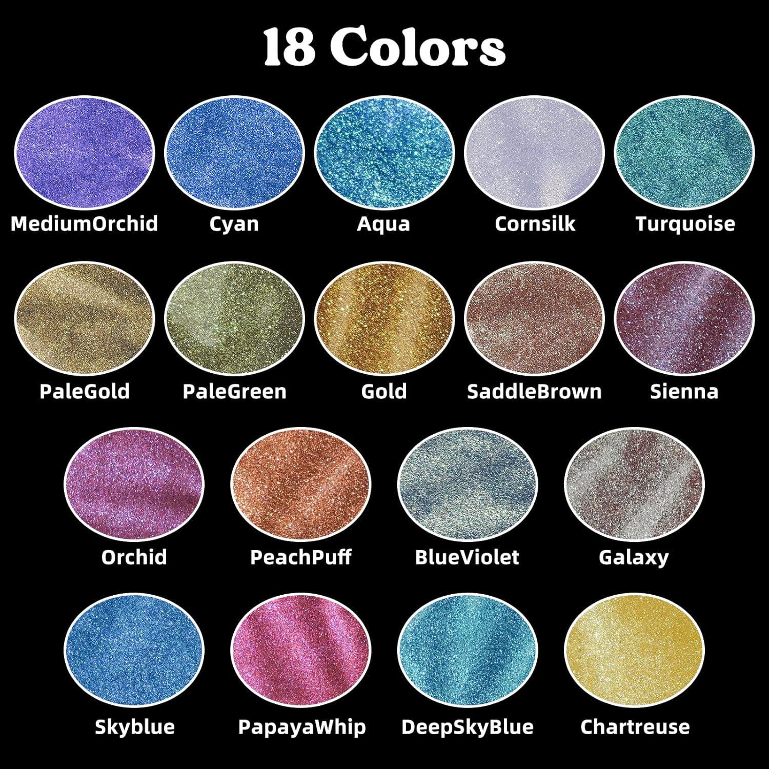 18-Color Chameleon Mica Powder - огляд і ціна Resin Color Paste