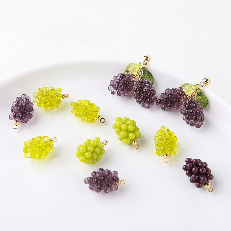 6pcs Cute Little Grapes Resin  - огляд і ціна Resin Art Box