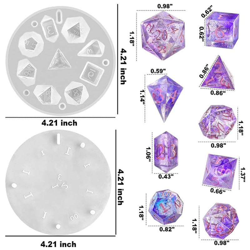 DIY DND Sharp Edge Dice Silico - огляд і ціна Resin Art Mould
