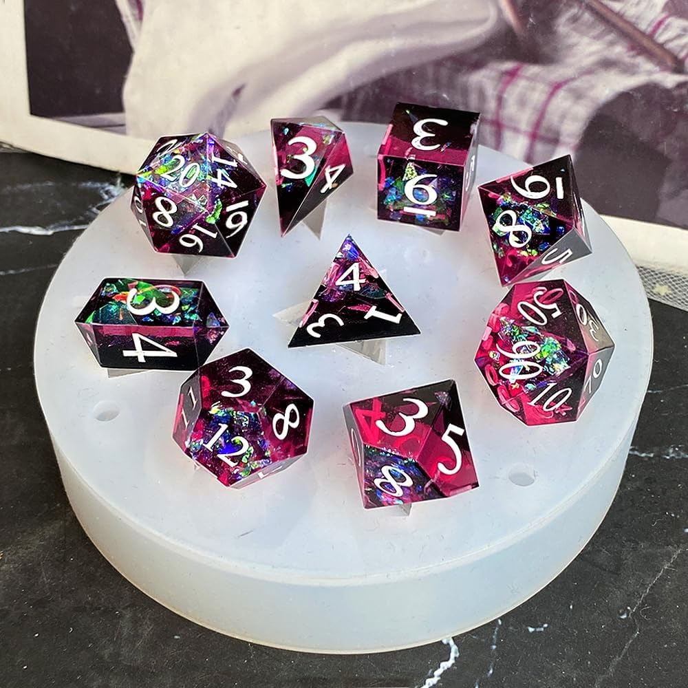 DIY DND Sharp Edge Dice Silico - огляд і ціна Resin Art Mould