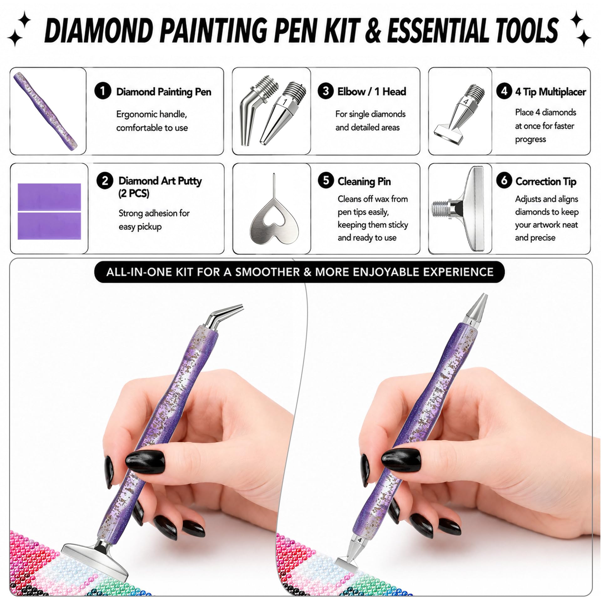 Diamond painting art pen, with - огляд і ціна Resin Art Craft