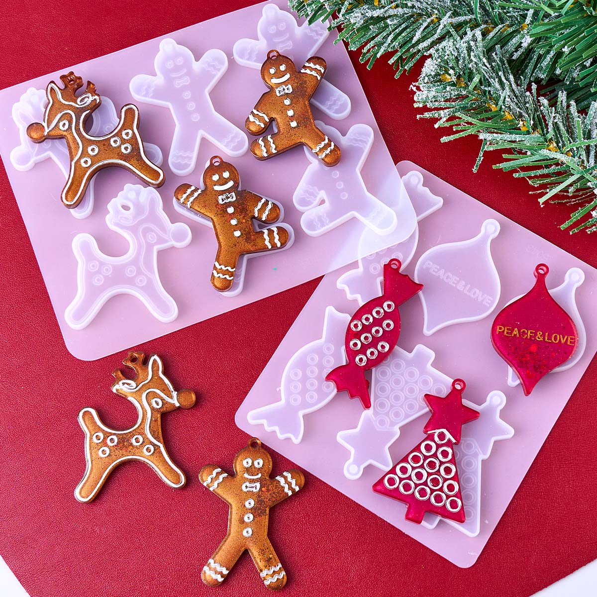 Christmas Series Earrings Pend - огляд і ціна Resin Art Mould