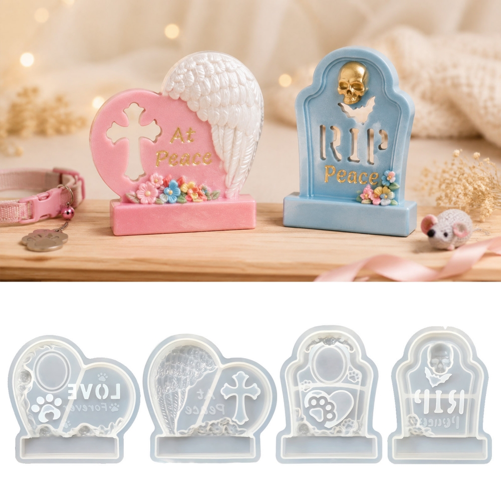S0304 Heart-Shaped Tombstone M - огляд і ціна Resin Art Mould