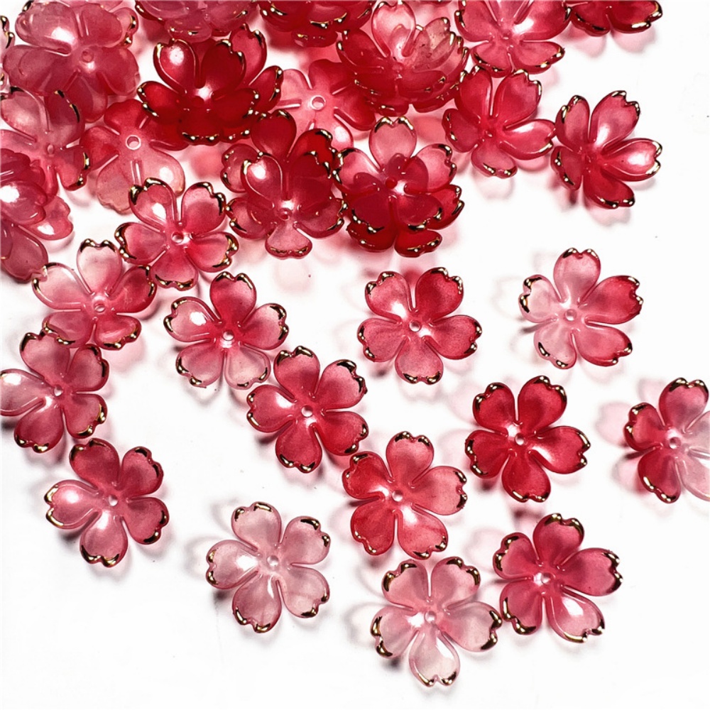 50pcs/lot 19mm Acrylic Cherry  - огляд і ціна Resin Art Acrylic
