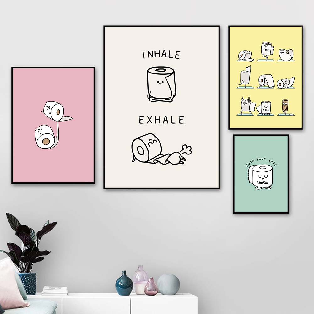 Toilet Paper Yoga Funny Quote  - огляд і ціна Resin Art Quotes