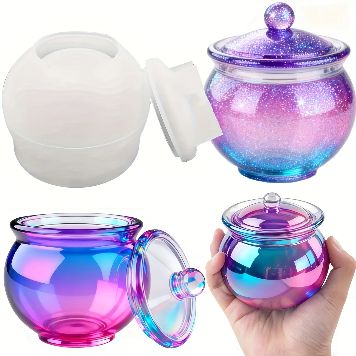 1 set of round resin can molds - огляд і ціна Resin Art Case