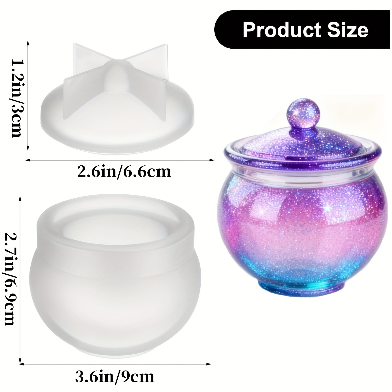 1 set of round resin can molds - огляд і ціна Resin Art Case