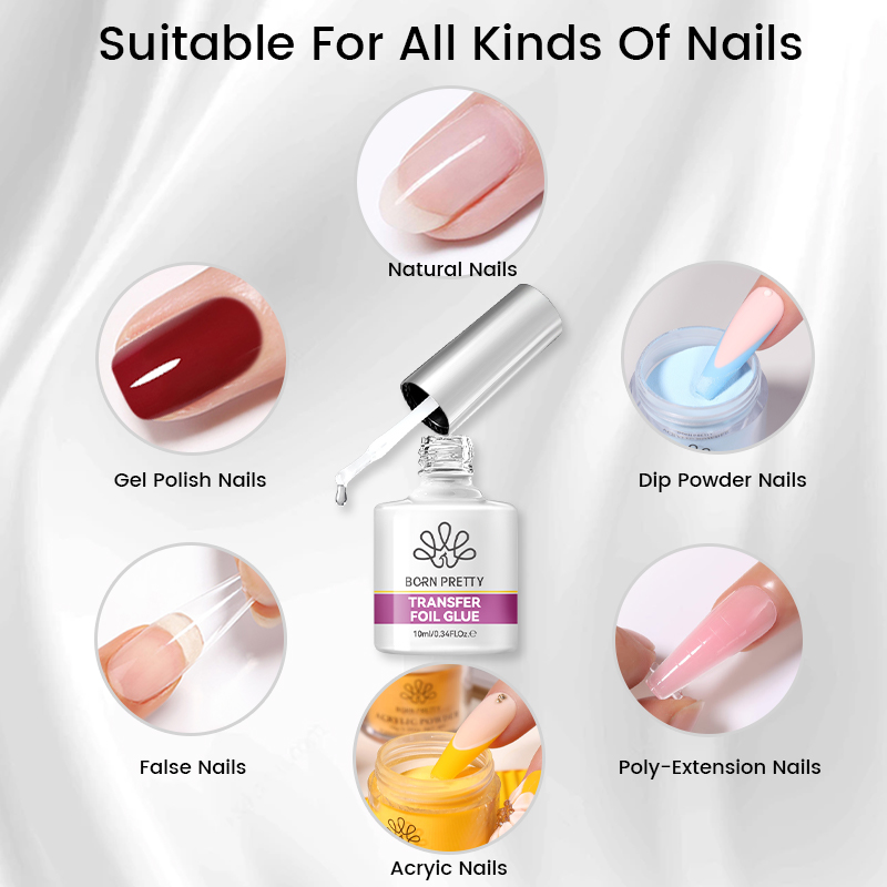 BORN PRETTY Nail Foil Glue Gel - огляд і ціна Uv Lamp Nail Resin