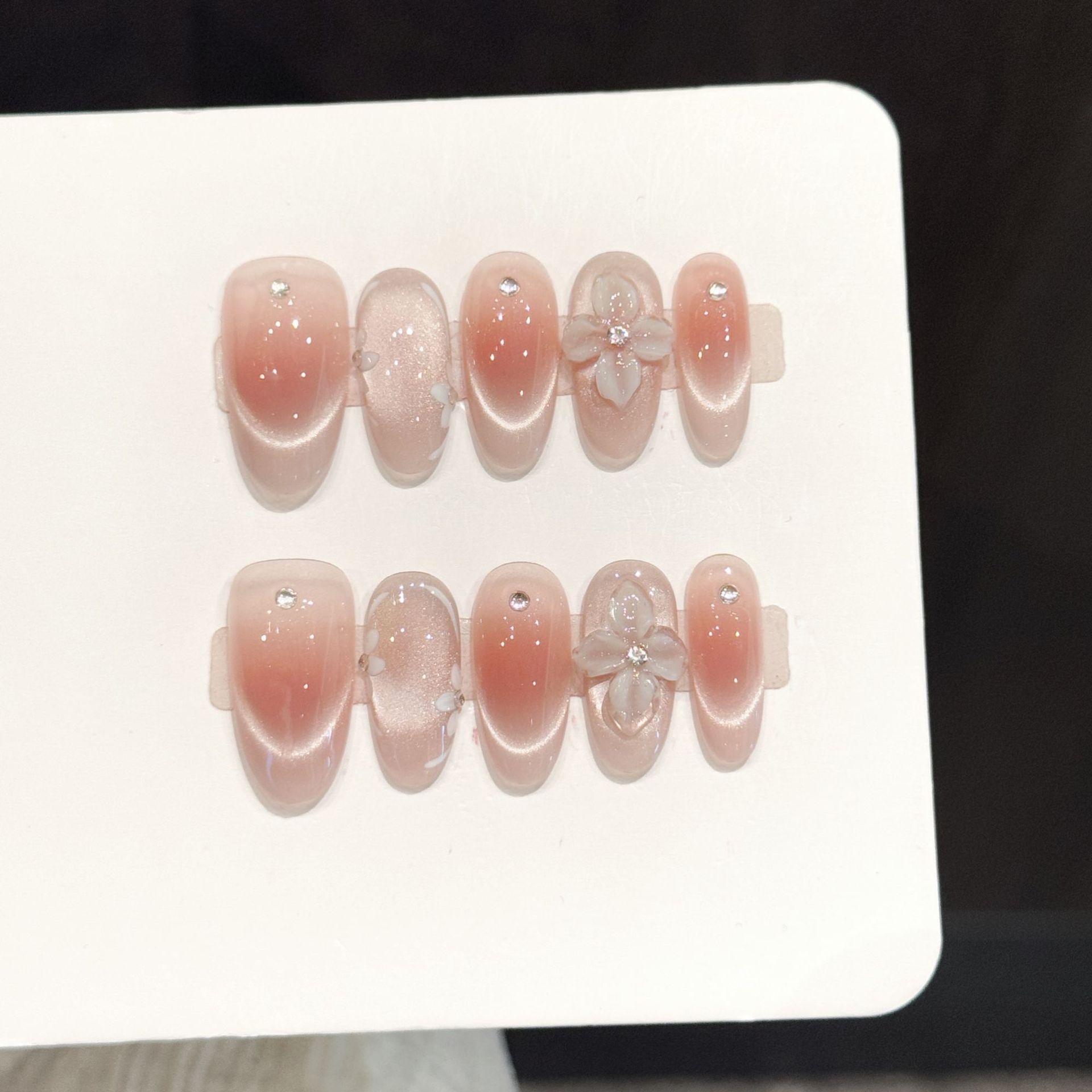 10pcs Handmade Press On Nails  - огляд і ціна Resin Art Flowers